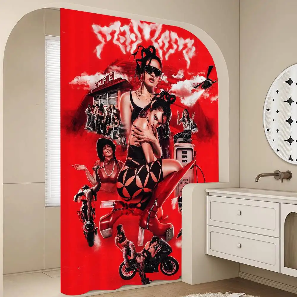 

Певица R-Rosalia M-Motomami узор занавеска для купания ванная комната занавеска для душа водонепроницаемая с 12 крючками домашний деко