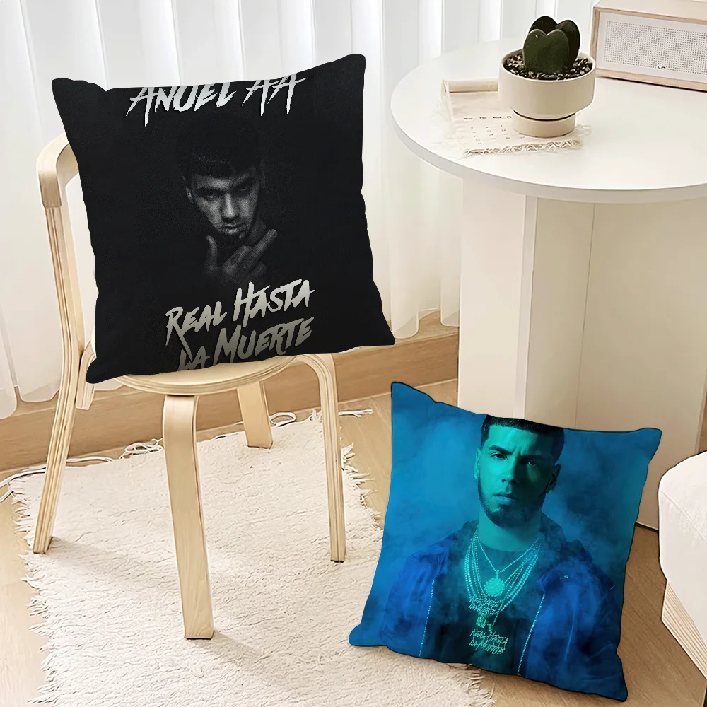 Rapper Anuel AA Pillow Case Living Room Accent Couch Back Support Square Lounge Restful Nap Companion ﻿