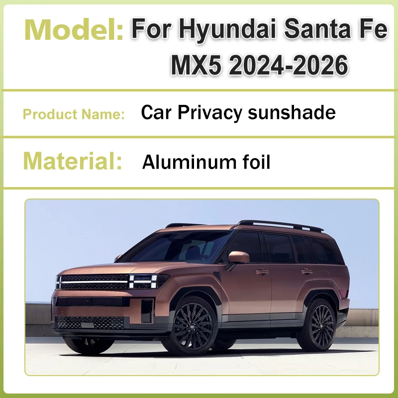 

Car Foldable Sunshades For Hyundai Santa Fe MX5 2025 Accessories 2024 2026 Auto Window Coverage Sun Visors Protect Privacy Tools
