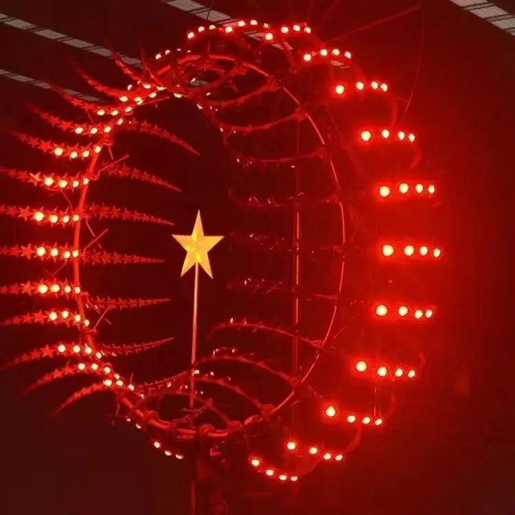 Interactive device No night scene Lighting landscape Solar flower lighting device Windmill rotation