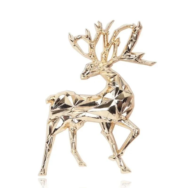 2026 Mini Exquisite Golden Christmas Deer Animal Clothes Brooch Men and Women Clothing Hundred Matching Accessories