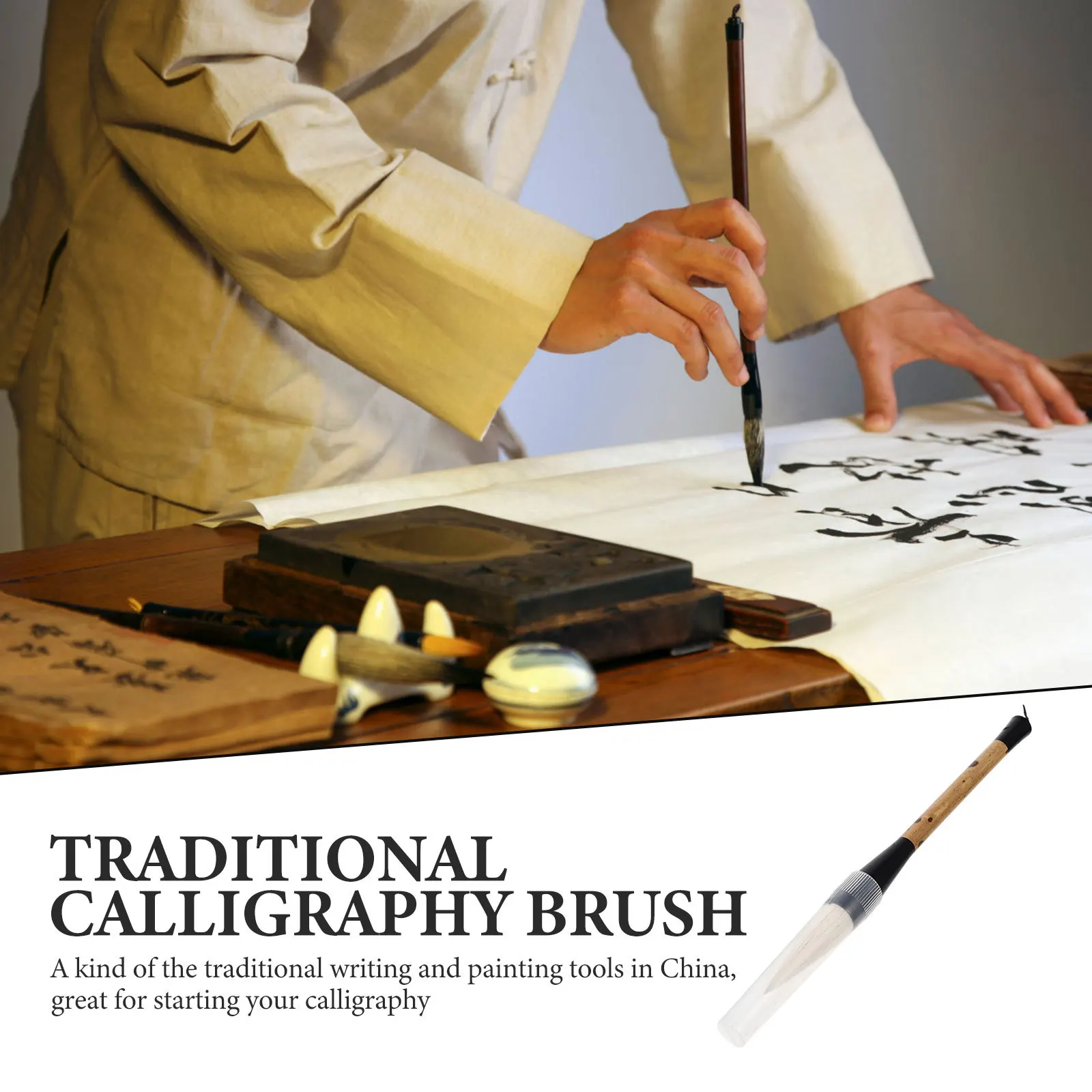 فرشاة GANAZONO الصينية أداة كتابة الرسم الاحترافية فرشاة فنية بالحبر التقليدية للفنانين