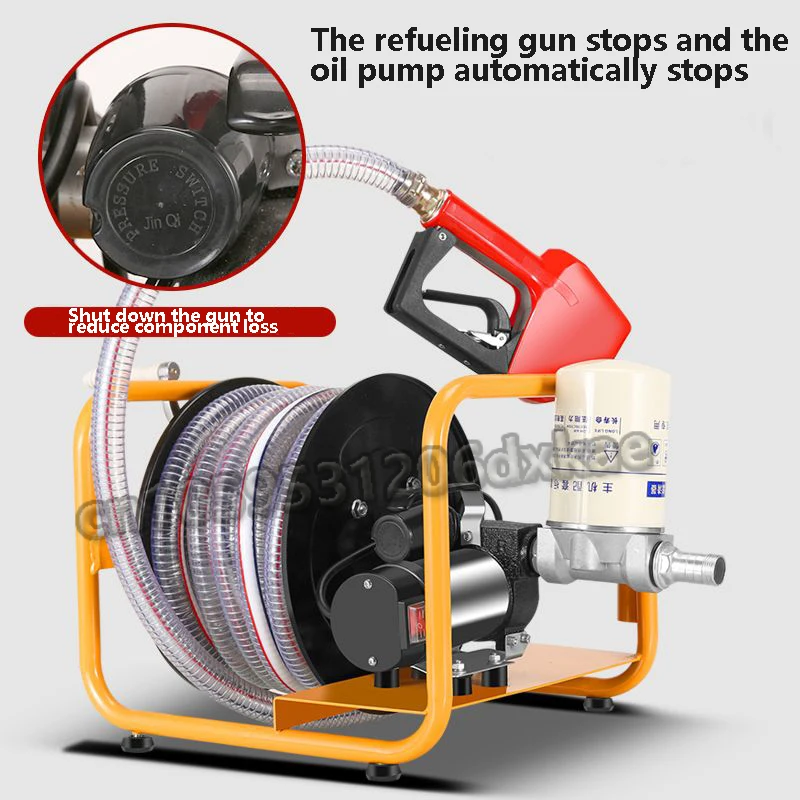 Imagem -05 - Bomba Elétrica Diesel de Alta Potência Bomba Auto-escorvante Pistola de Reabastecimento Diesel Máquina de Medição de Reabastecimento 12v 24v 220v 380w