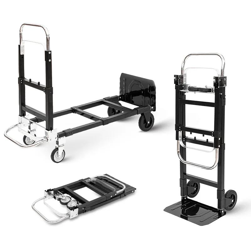 Multifunctional Handcart Portable Foldable Telescopic Handcart Flatbed Home Luggage Express Delivery Transportation Tool