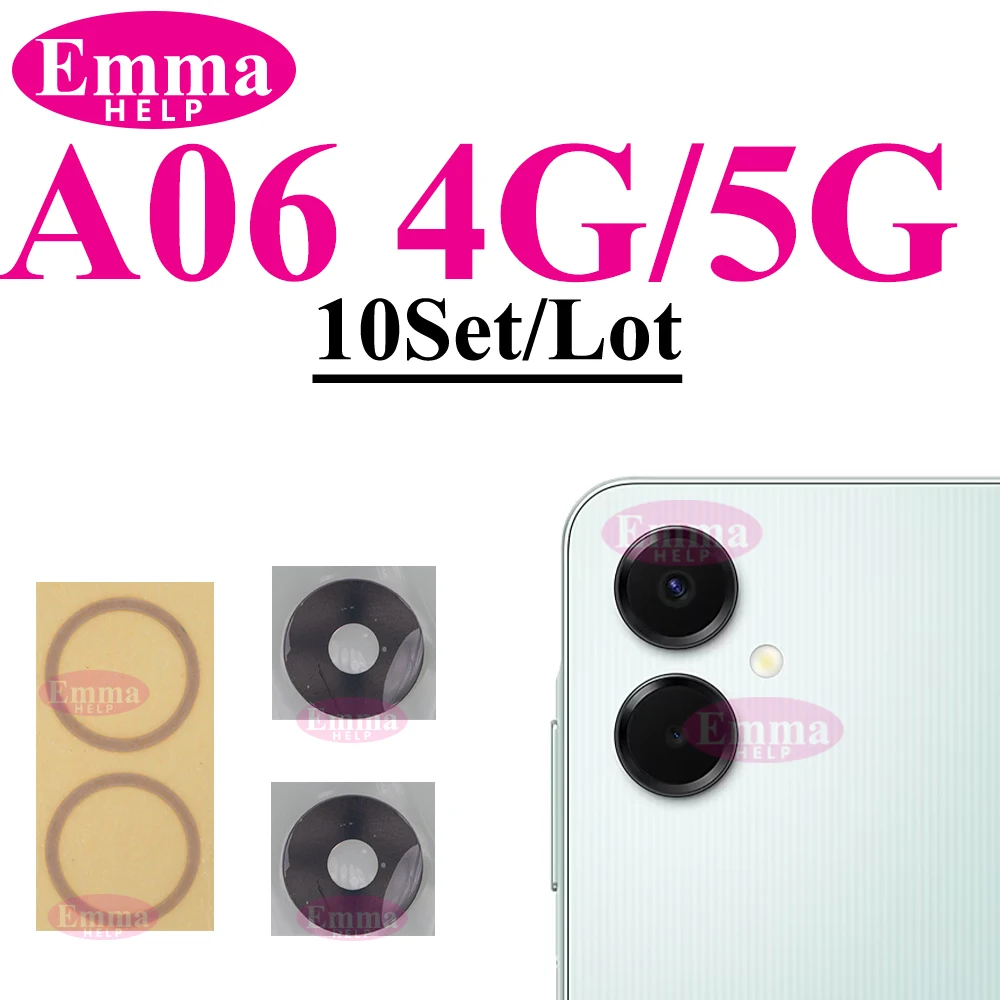 10 Stück Rückkamera-Glaslinse Ersatz für Samsung A56 A55 A54 A36 A35 A34 A26 A25 A24 A16 A15 A06 A05s A05 A14 mit Kleber – Detail 6