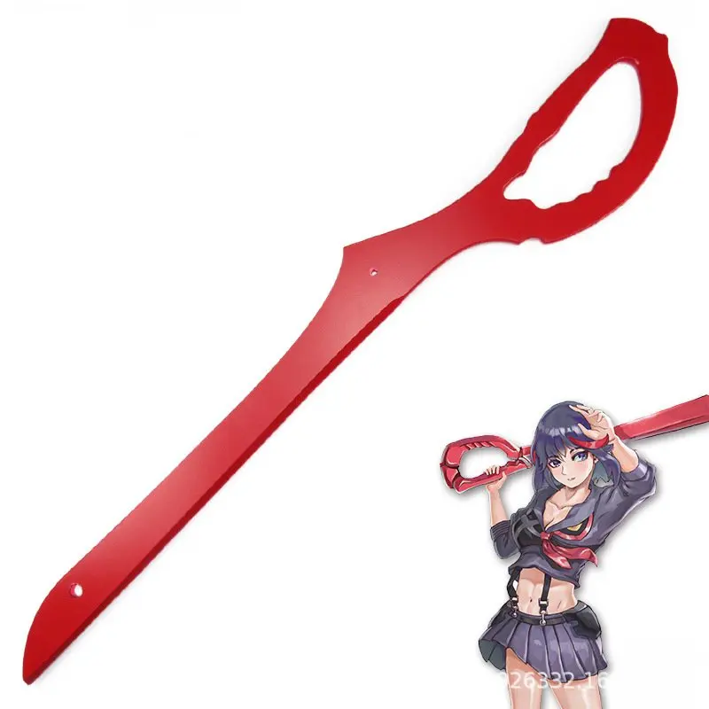 [Funny] 110cm Cosplay Kill La Kill Ryuko Matoi Ryuuko Scissor Blade weapon wooden Sword model Costume party Anime show props