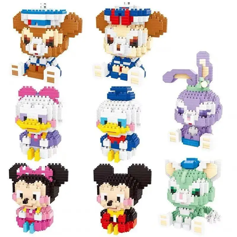 Cartoon LinaBell StellaLou Bausteine Kawaii Disney Baustein Prinzessin Figuren Ziegel kinder Montage Spielzeug