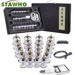 12/24 latas vácuo cupping massagem conjunto medicina chinesa fisioterapia cuidados saudáveis anti-celulite ventosas para massageador corporal