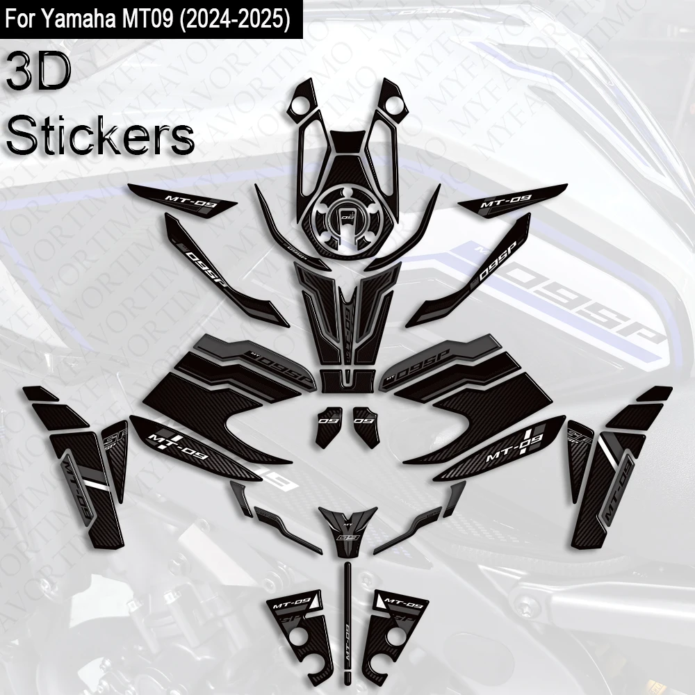 Motorcycle For MT-09 MT09 MT 09 SP 2024 2025 Tank Pad Gas Fuel Oil Protector Stickers Decals Fairing Front Fender 5