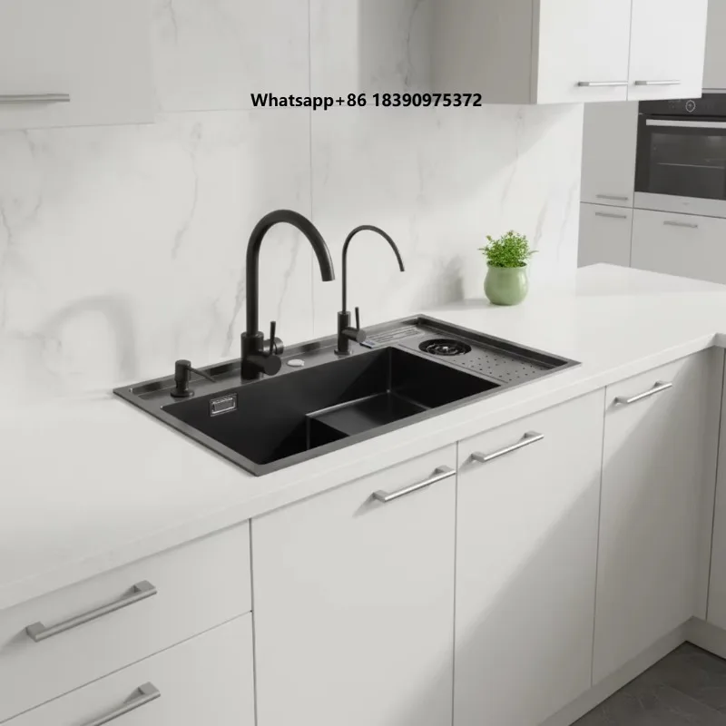 304 Stainless Steel Modern Kitchen Vegetable Washing Basin & Cup Washer Undermount Sink with Brushed Surface 1.0MM Thickness