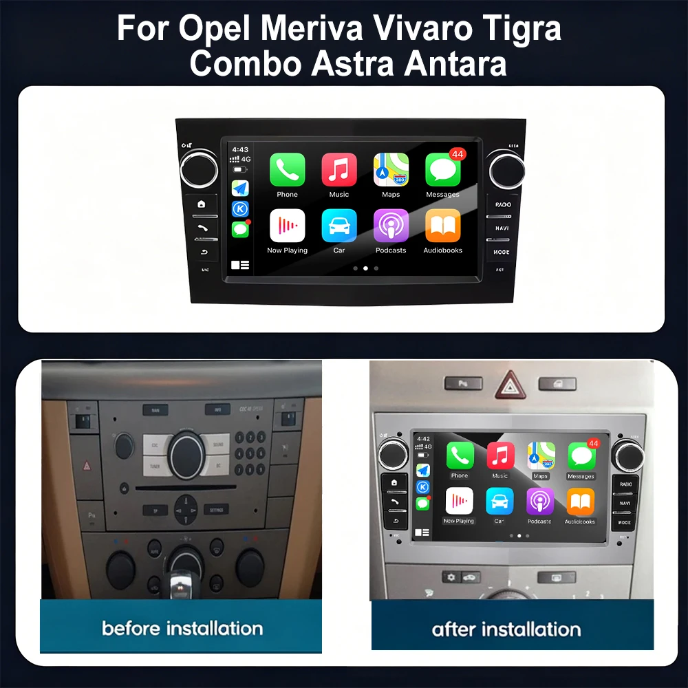 For Opel Meriva Vivaro Combo Astra Antara Car Multimedia Video Radio Player Android 16 Touch Screen 4G WIFI DSP Wireless Carplay