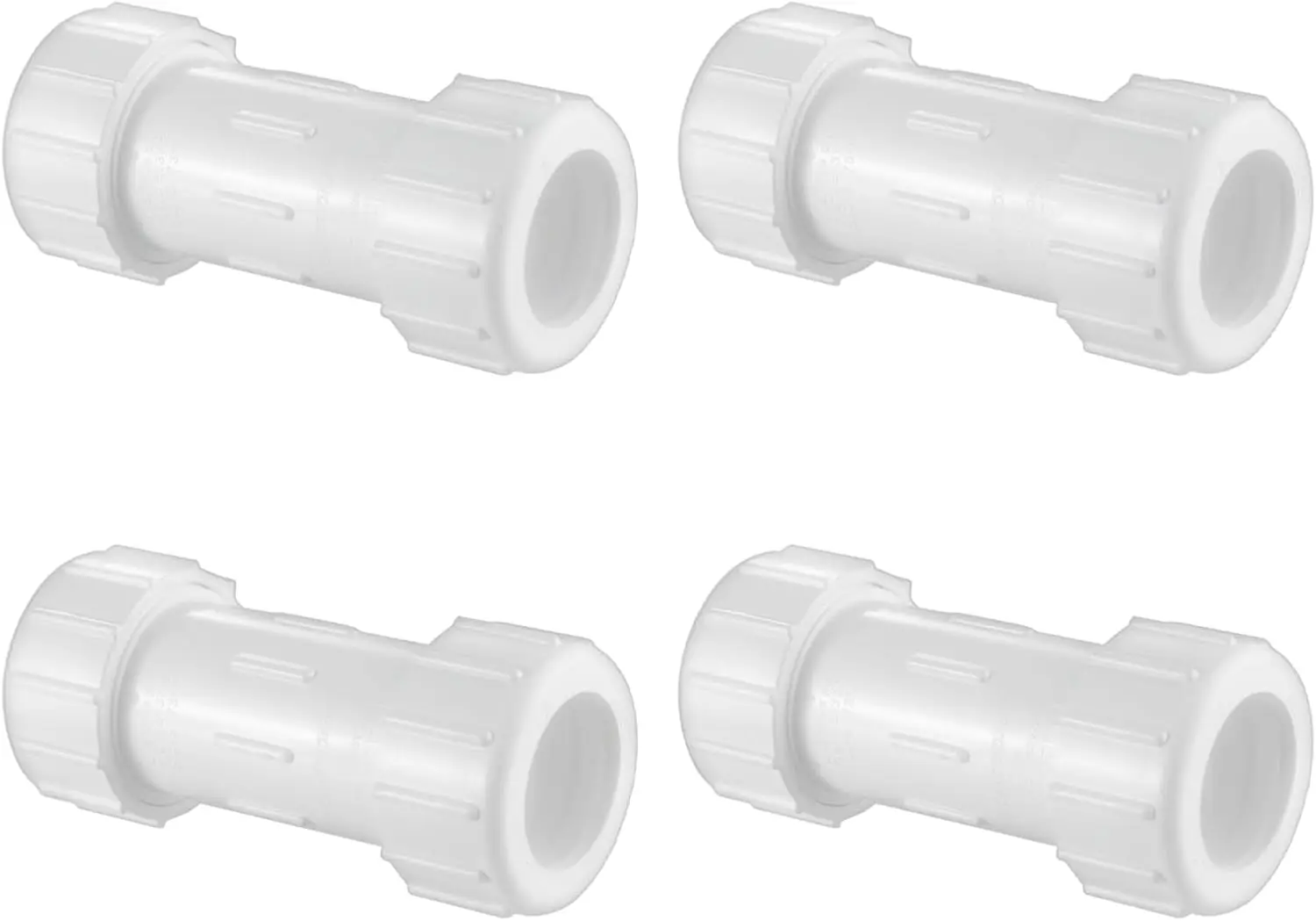 LESSO 1/2 인치 PVC 압축 커플링, 파이프 연결, IPS 커플링, 압축 피팅, 빠른 연결 배관 4팩