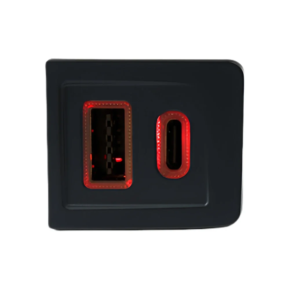Schnellladender Auto-Telefonadapter Dual USB Autoladegerät PD+QC3.0 Schnell-Ladebuchse für VW Multivan T5 2003-2015