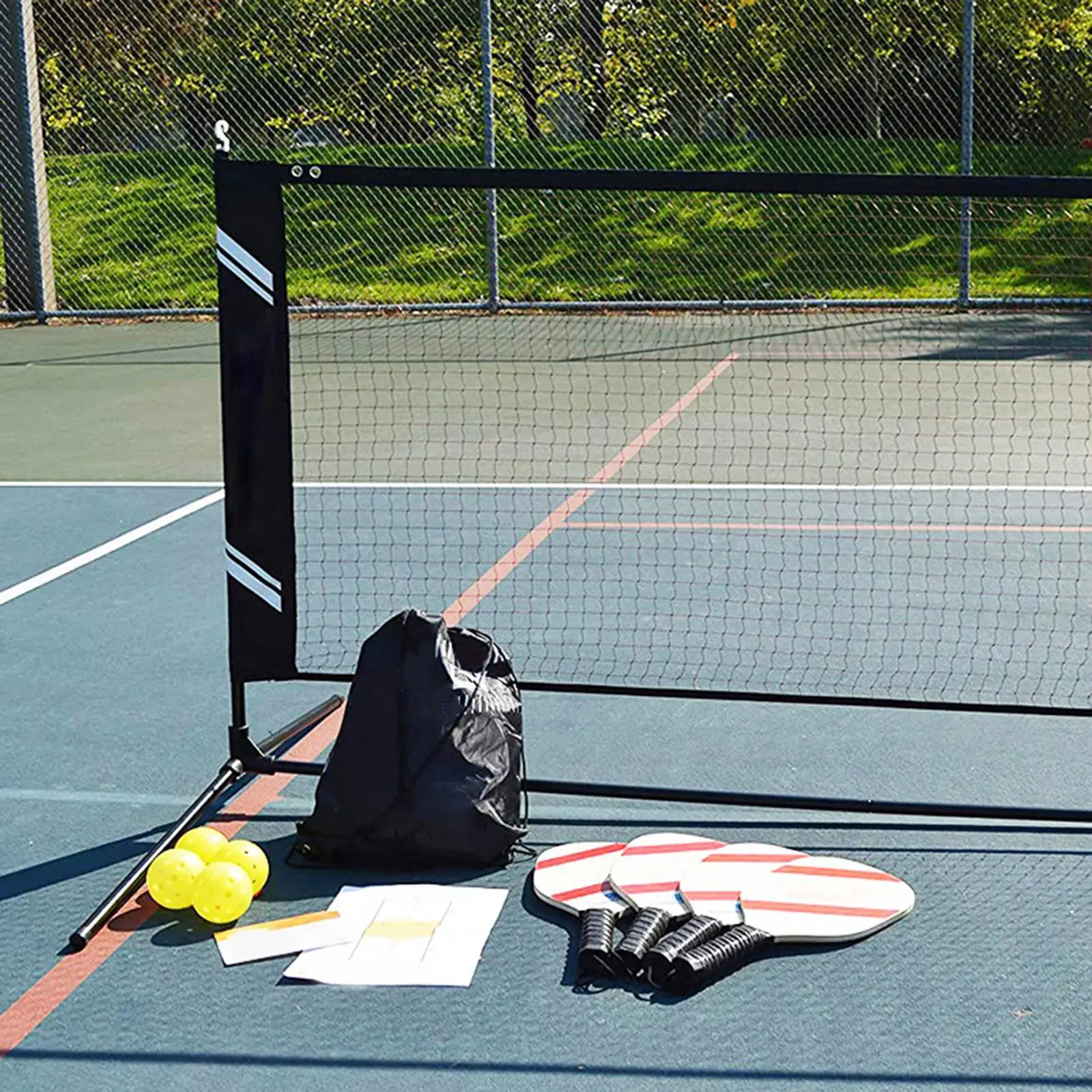 

Portable Pickleball Net System Tennis Net 10 Feet Equipment Foldable Sports Net Pickle Ball Net for Game Tennis Party Outdoor