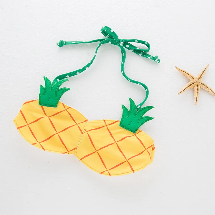 New Arrival Lovely Pineapple Baby Girl Swimsuit/Children Three Pieces Swimwear 3058