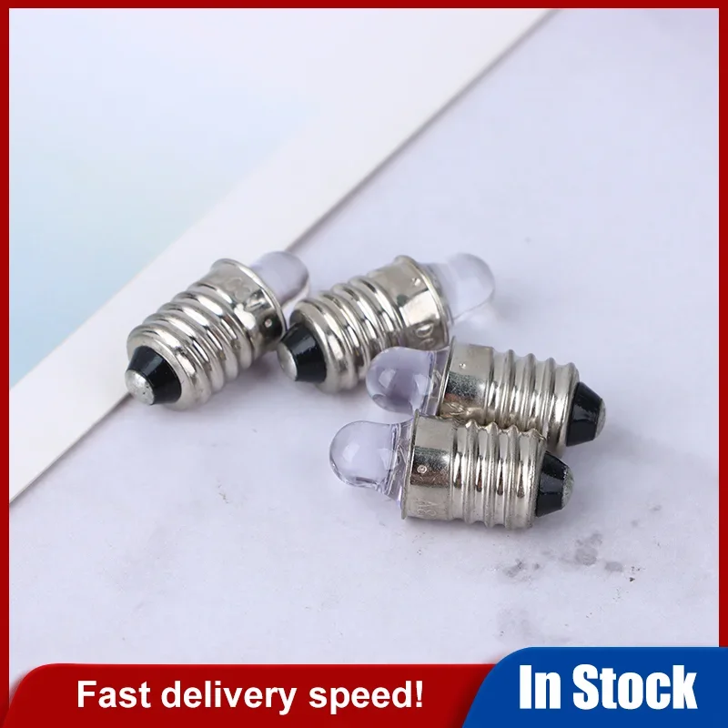 

2pcs E10 Led Flashlight Bulb DC 3V 6V Instrument Bulb Indicator Lamp Replacement Torch Bulb Bike Lamp Warm White White