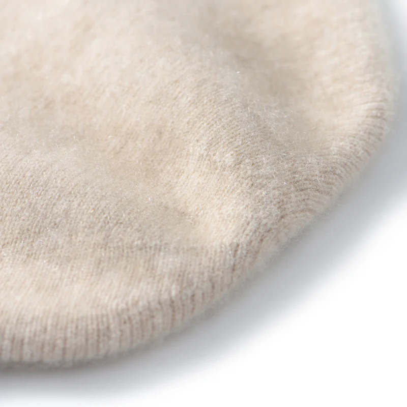 A-class 100% Cashmere Women's Knitted Fisherman's hat Color Matching Thick Winter Warm Fashion Bonnet.
