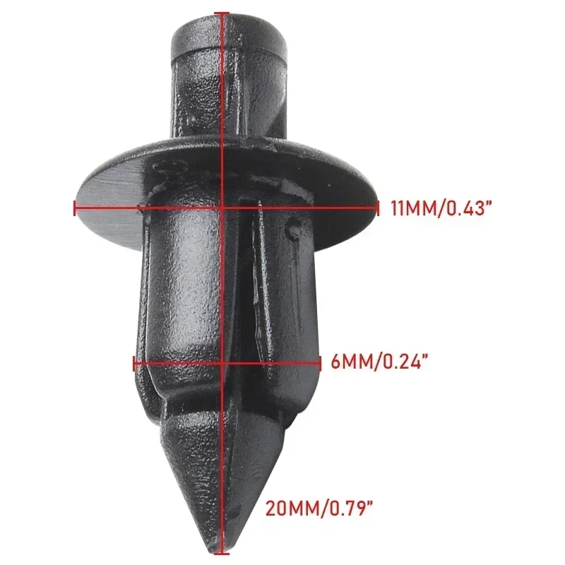 10/20/30PCS 6mm Black Rivet Screw Clips Fairing Body Trim Panel Fastener For Honda Suzuki Universal Motorcycle Accessories Parts