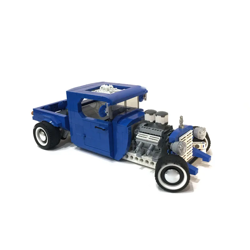 

MOC-39208 New Classic Hot Rod Truck Building Block Model 602 Parts MOC Creative Boys Children Birthday New Year Toy Gift
