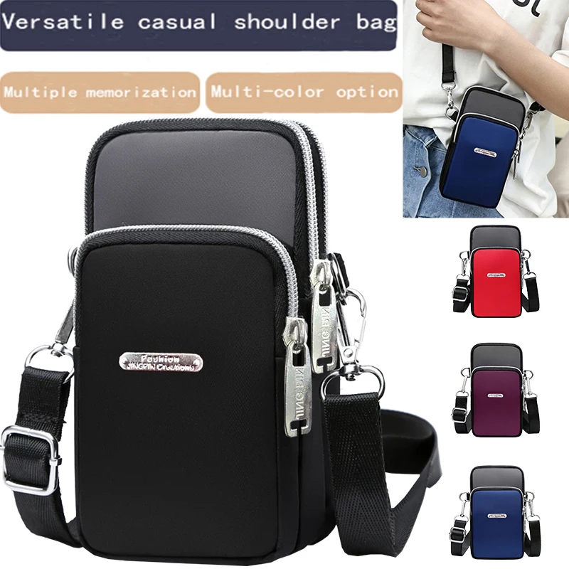 

Многоцветная мини-сумка для телефона через плечо, универсальная повседневная сумка, с несколькими отделениями, повседневная прогулка, модная и практичная