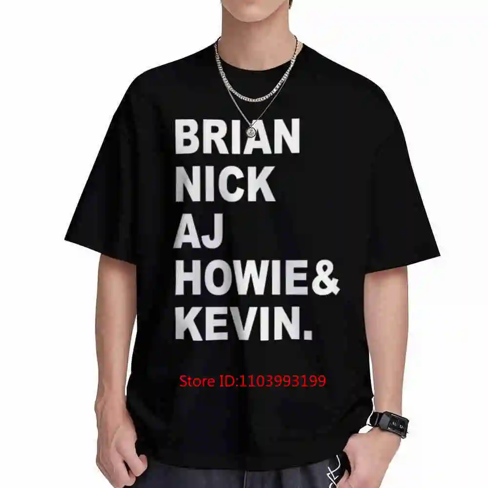 Brian Nick AJ Howie Kevin Boy Band Concert Short Sleeve Tee 100% Cotton T-Shirt