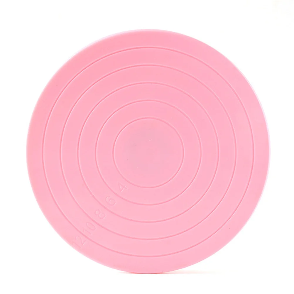 55 Inch Rotating Cake Turntable Revolving Cake Decorating Stand Platform Cake Decorating Tool (Pink)