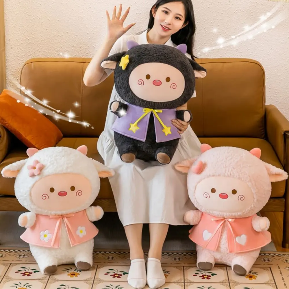 

Stuffed Soft Alpaca Plush Toys Fluffy Cartoon Plush Llama Dolls Flower Cute Stuffed Animal Pillow Room Decor