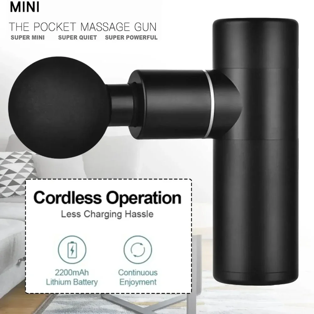 Mini Massage Gun,Deep Tissue Percussion Muscle Massage Gun for Athletes,Super Quiet Portable Electric Sport Massager masajeador