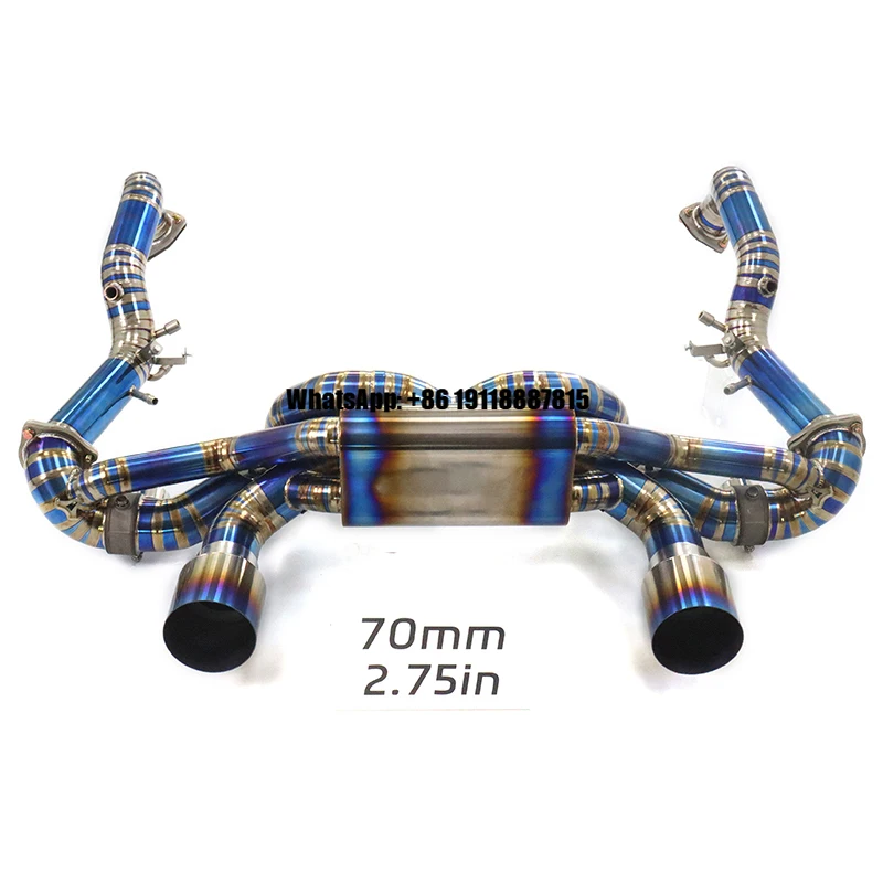 

ING Titanium Exhaust Full Set for Porsche 718 GT4 RS Muffler with Downpipe Valve Catback Auto Performance Parts