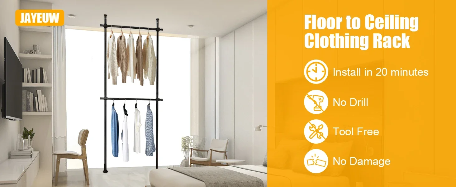 Floor to Ceiling Clothing Rack