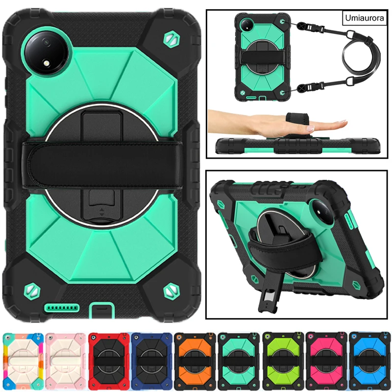 

Для Xiaomi POCO Pad 2024 Redmi Pad SE 8,7 11 Pro 12,1 дюйма 10,6 Прочный прочный чехол для планшета Противоударный чехол с ремешком-подставкой Funda