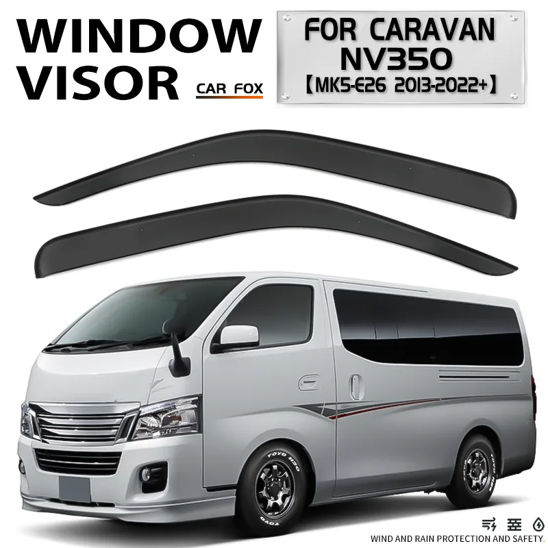 

Для Nissan Caravan NV350 2013-2022: Дефлекторы окон, навесы-тенты, защита от дождя и солнца для боковых окон, стайлинг автомобиля