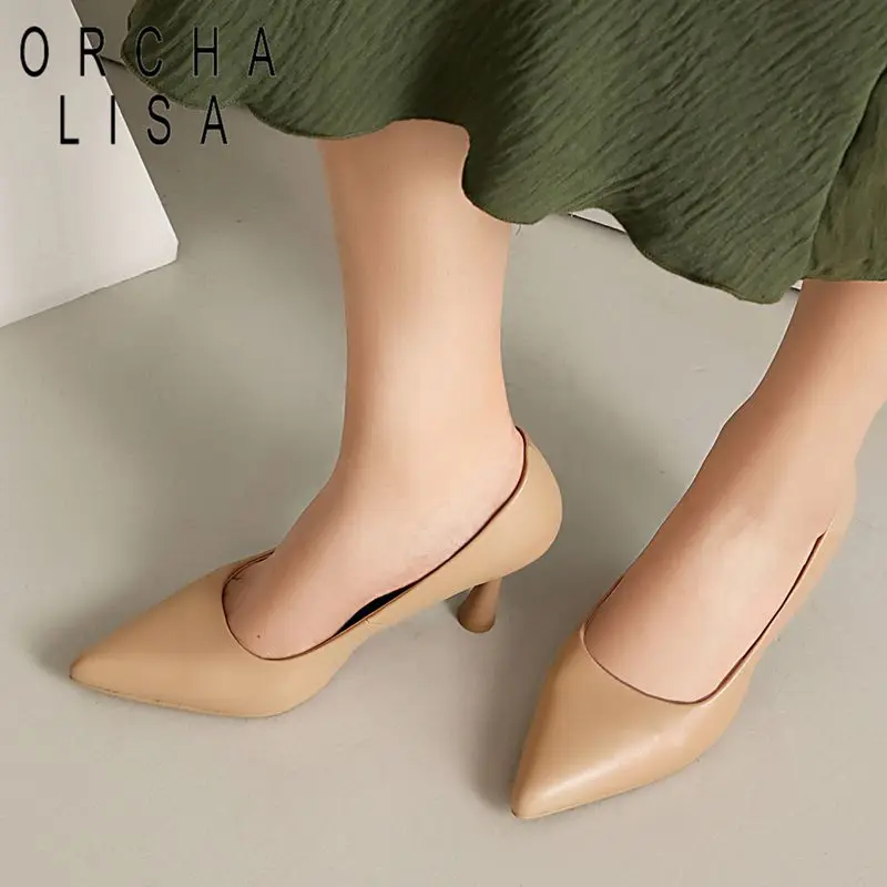 

ORCHA LISA Fashion Sexy Female Sandals Round Toe 9cm Chunky High Heels 1.5cm Platform Buckle Strap Shoes Extended Size 41 Winter