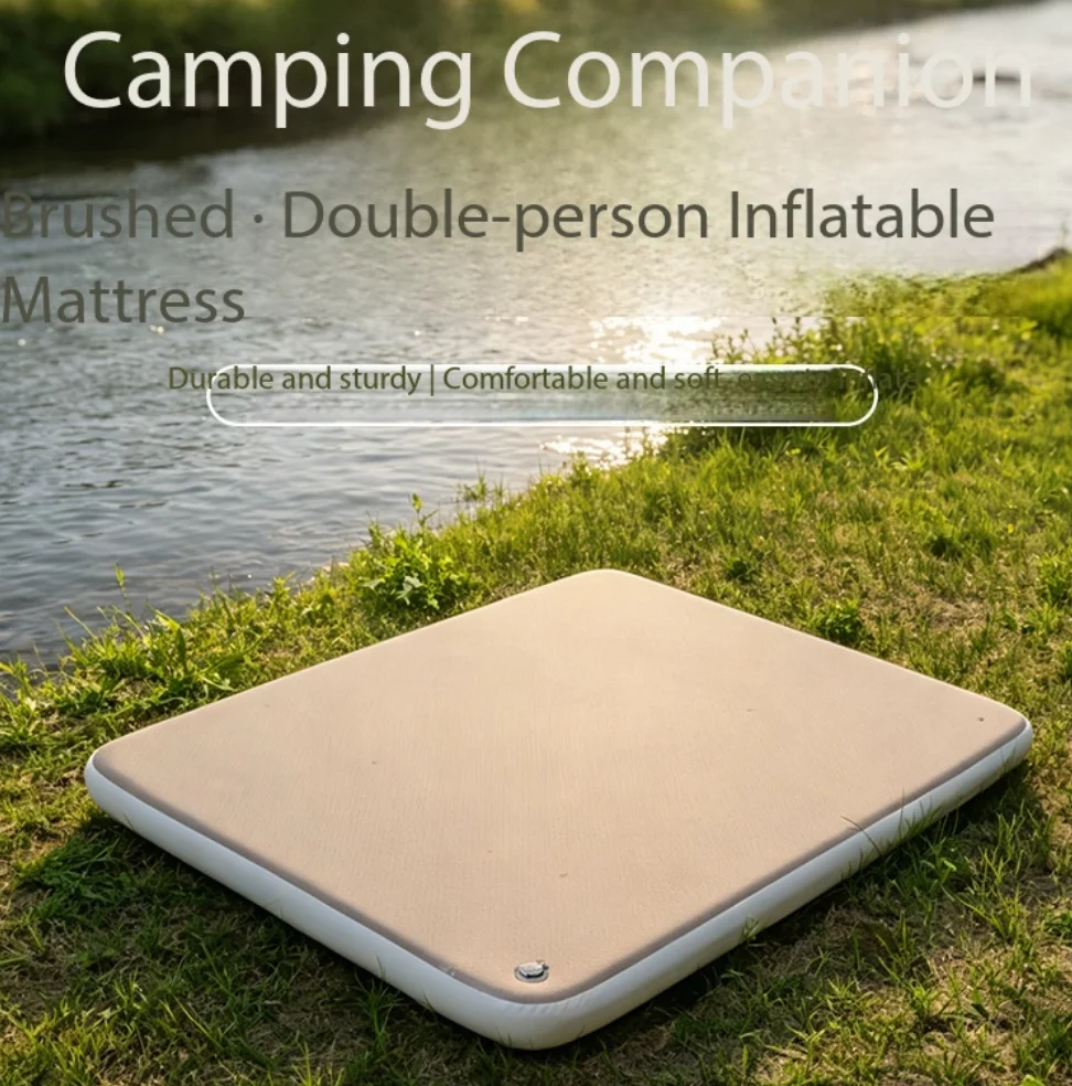 Draw‑String Inflatable Camping Air Mattress, Portable Single Double Air Bed for Tent Camping & Indoor Floor Use