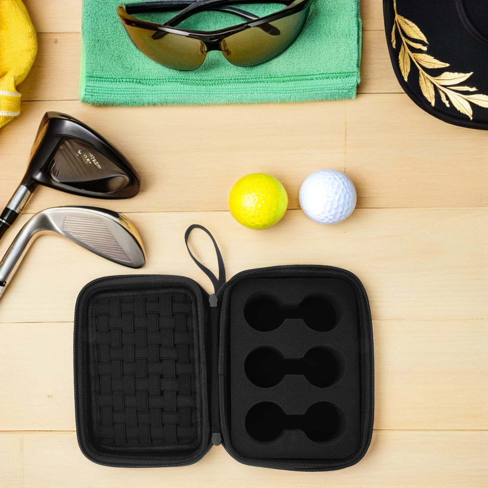 Eva Golf Accessories Bag 6 Ball Storage Protective Case Lightweight Portable Organizer for Golf Practice Travel Essential Gear