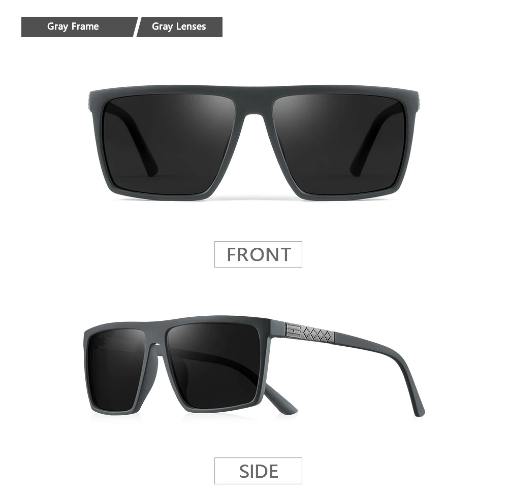 CRIXALIS Classics Quadratische Polarisierte Sonnenbrille Männer Anti-glare Outdoor Fahren Sonnenbrille Männliche Mode Strand Shades UV Schutz – Detail 7