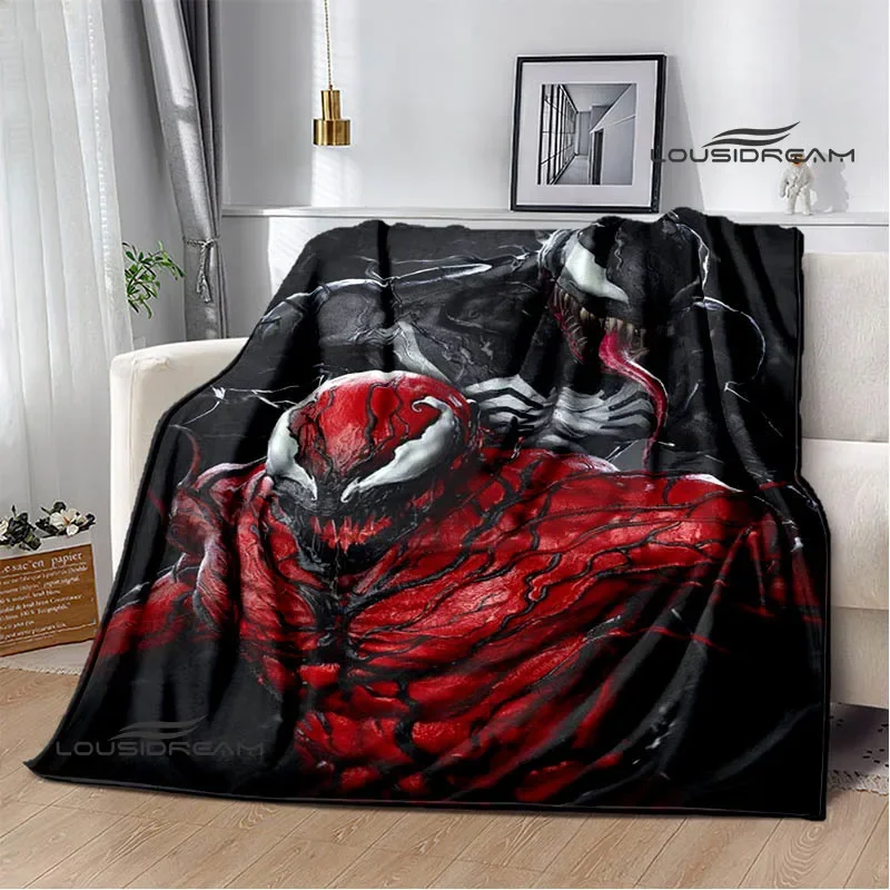 Cartoon V-venom printed blanket Picnic blanket Flannel blankets Home bed linings blankets for beds thin blanket Birthday Gift