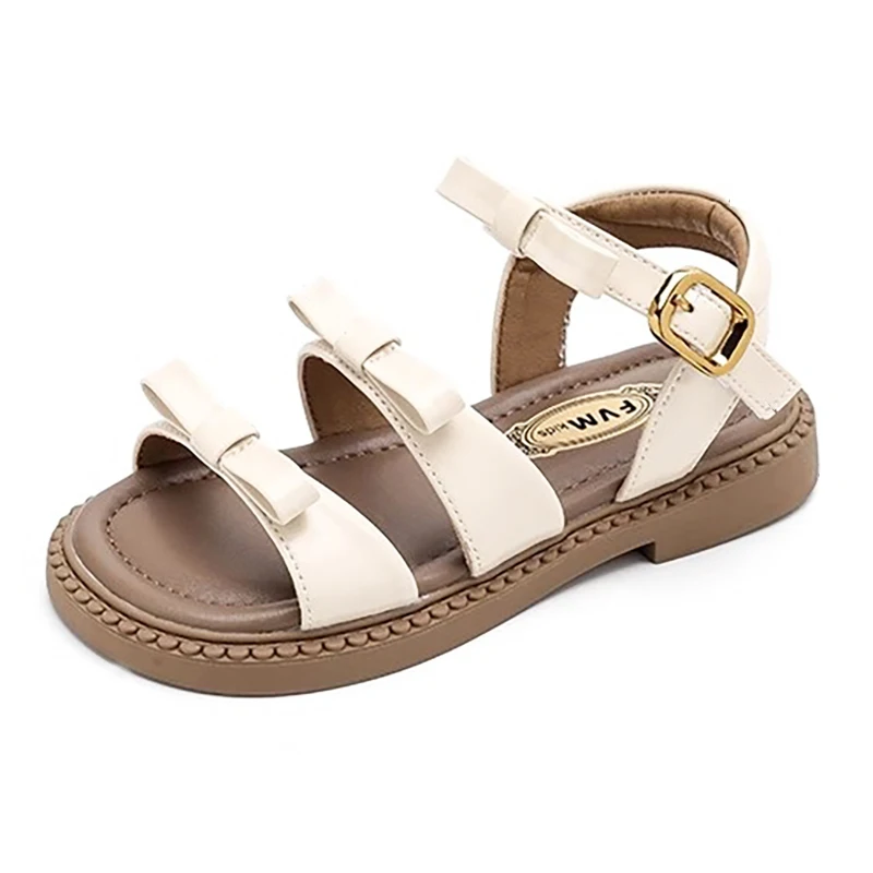 

Girls' Sandals 2025 Summer New Soft Sole Flat Girls' Fashion Beach Shoes Children's Princess Sandals 4-10 Years Old