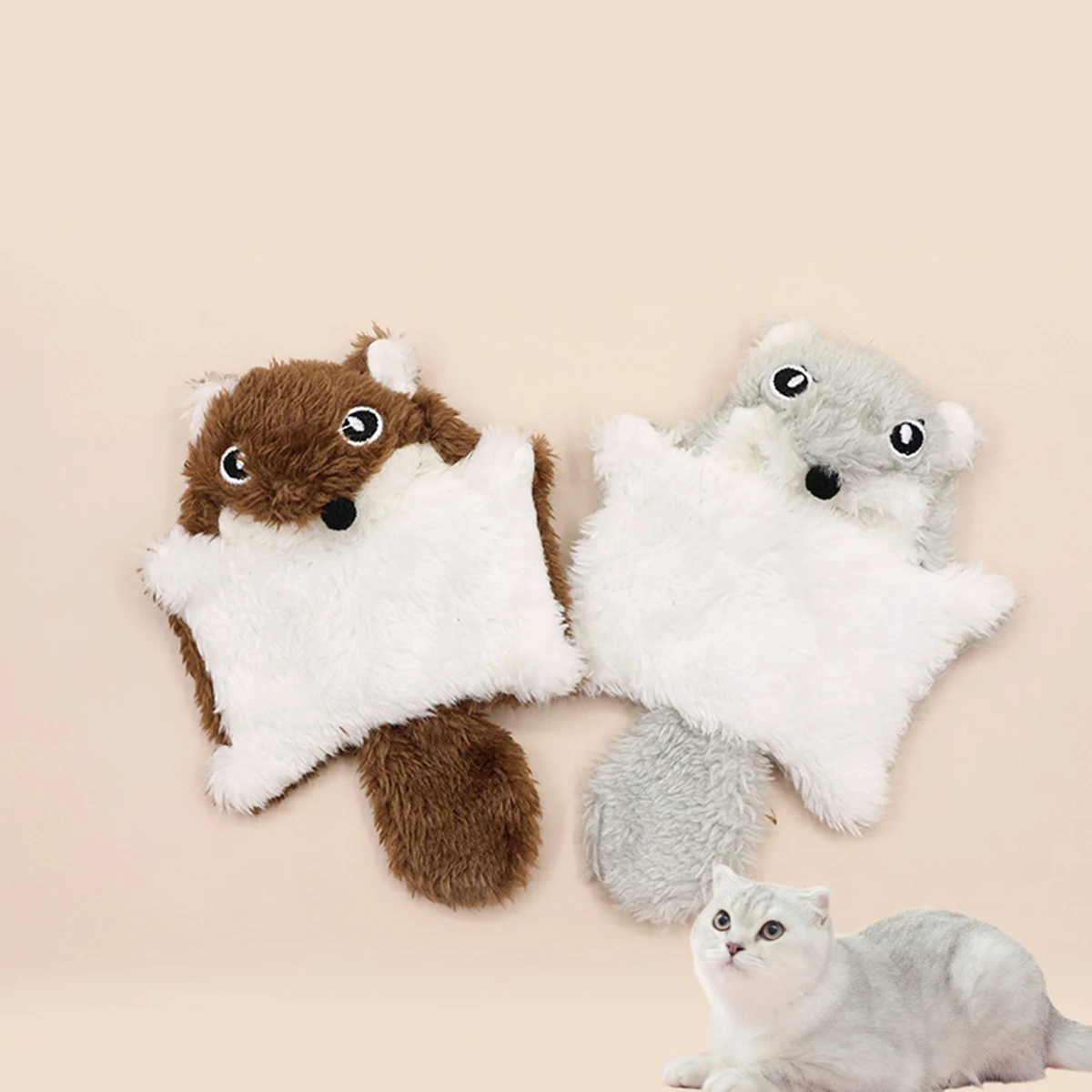 

Sound-Making Flying Squirrel Cat Toy, Lightweight & Durable, Enhances Pet Exercise & Mental Health