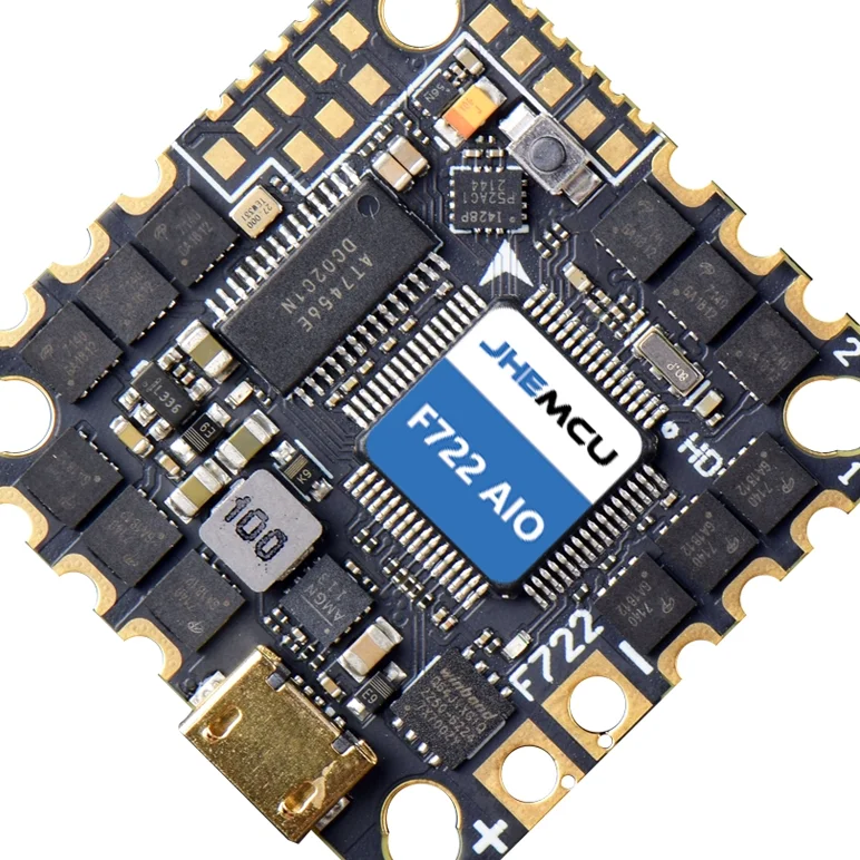 

JHEMCU GHF722AIO-HD 40A Универсальный контроль полета ESC Пластиковый FPV Фристайл CinewhoopFPV Гоночный траверсительный тренажер для 2-6S