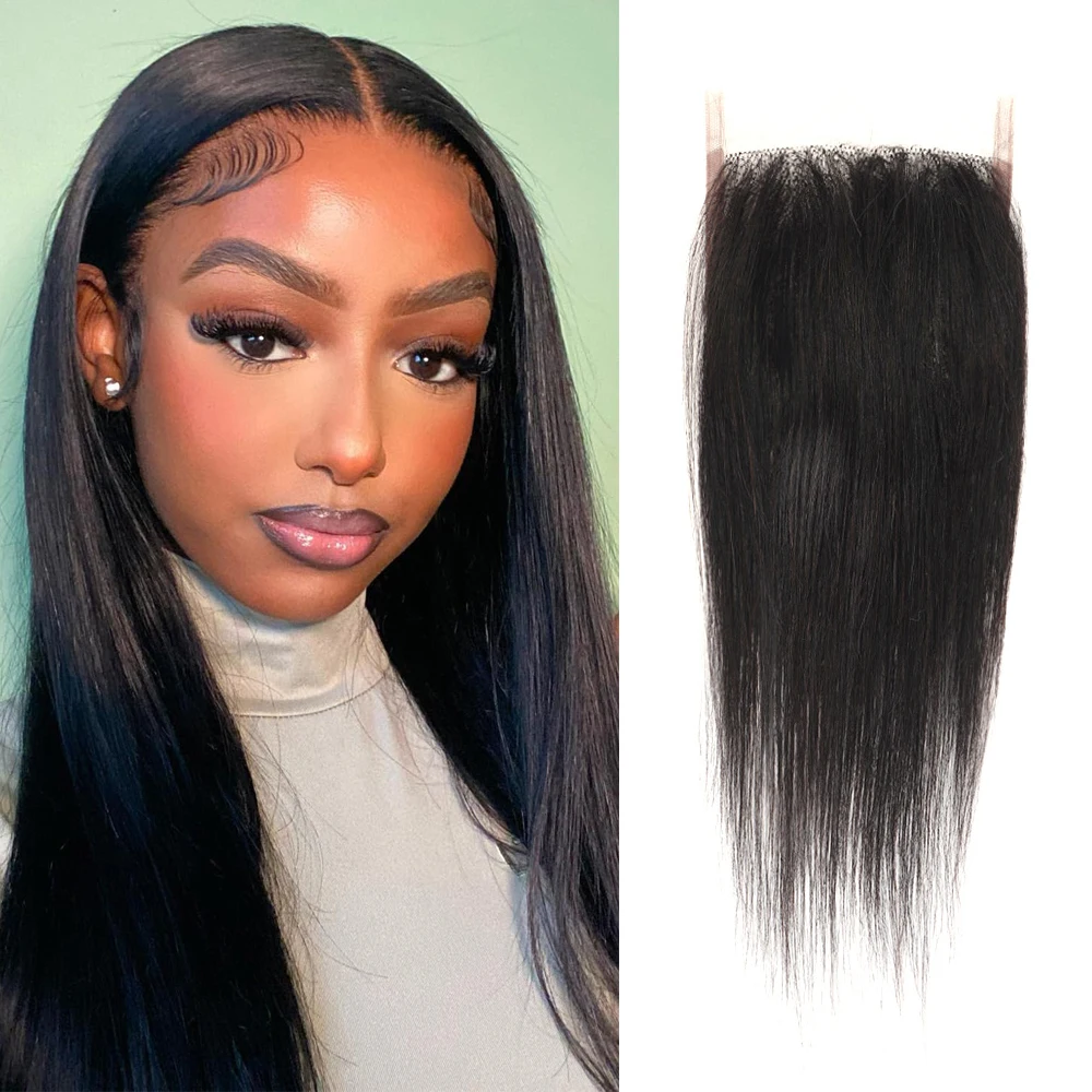 2x6 pizzo Kim K chiusura Vietnam Remy chiusura diritta dei capelli umani solo attaccatura dei capelli naturale 2 x6 4x4 Hd chiusura anteriore in pizzo Pre pizzicato