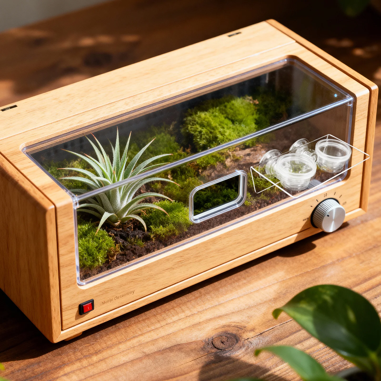 Dual Dish Acrylic Reptile Feeding Bowl Suction Mounted for Gecko Lizard Snake Water Food Dish Pet Feeder Reptile Feeding Bowl