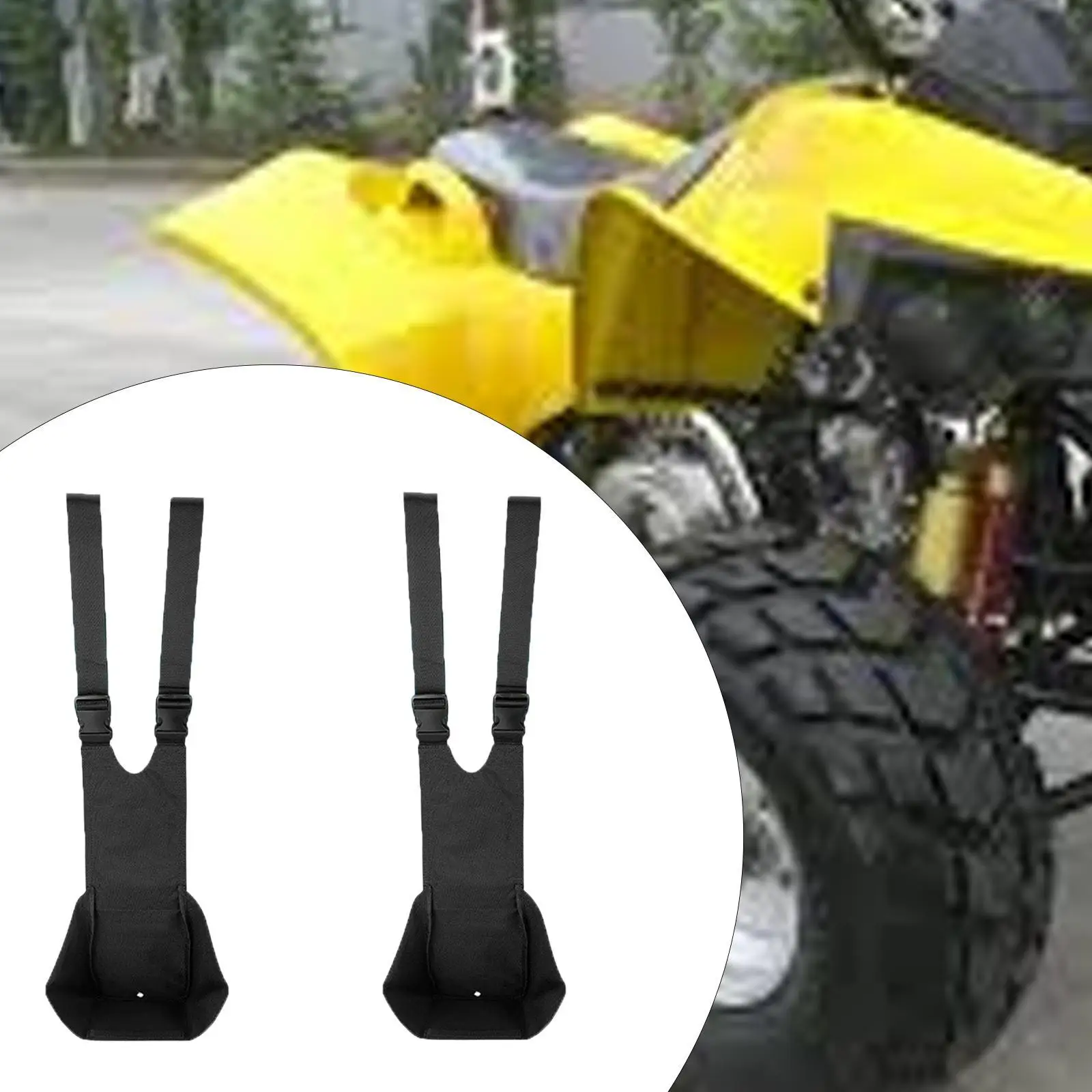 

Adjustable Foldable ATV Rear Passenger Footrests with Bag Oxford Cloth Durable Feet Pegs Pedestal for Outdoor Rides