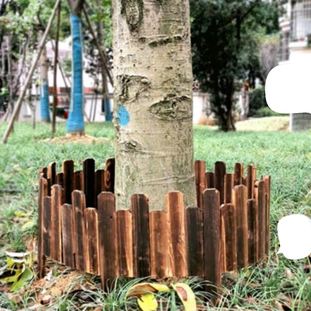 

15/20x120cm Anti-Corrosion Fence Wood Garden Edging Decorative Border Lawn Railing Barrier For Outdoor Yard Landscaping