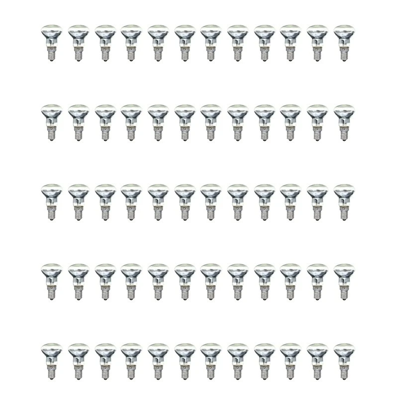 AT19-Replacement Lava Lamp E14 R39 30W Spotlight Screw In Light Bulb Clear Reflector Spot Light Bulbs Lava Incandescent 60Pcs