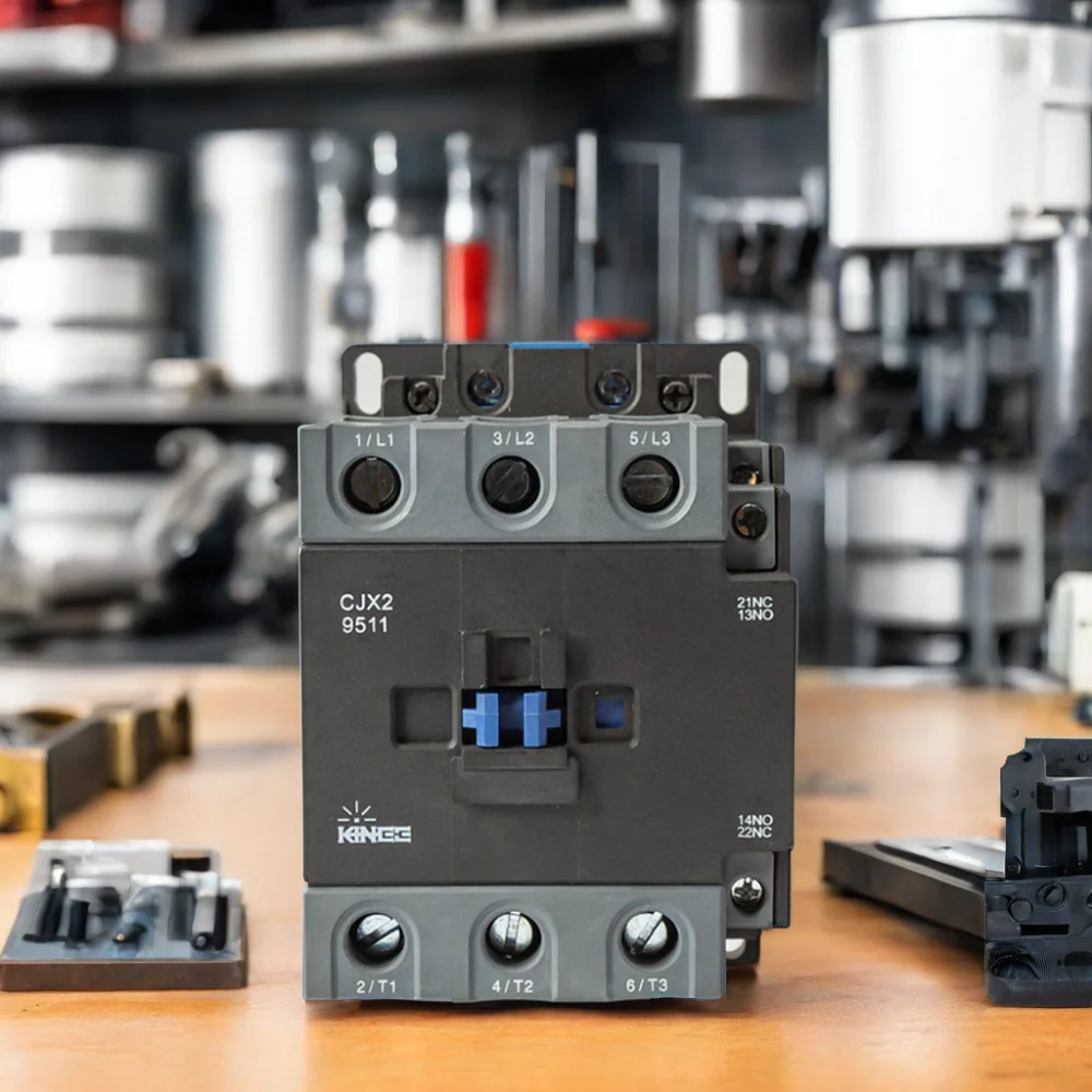 KINEE CJX2-9511 High Quality 3 Phase 220V AC Magnetic Coil Contactors DIN Rail Mounted DC Electricity Type