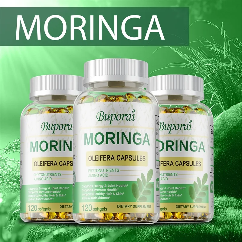 

Moringa Capsules - Supports Metabolism, Boosts Energy and Immunity, Promotes Digestive Health, and Is A Natural Green Food