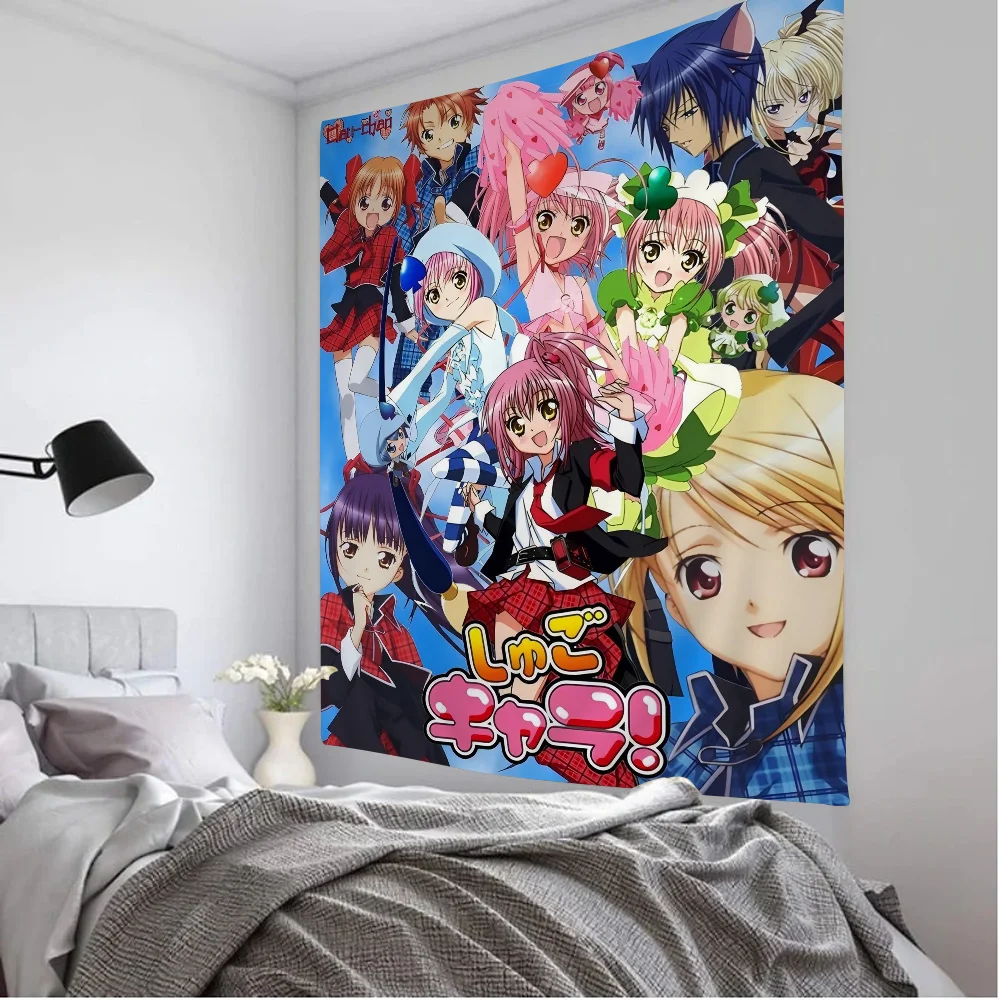 Shugo Chara Japan Anime Tapestry Art Printing Bohemian Wall Tapestries Mandala Decor Blanket