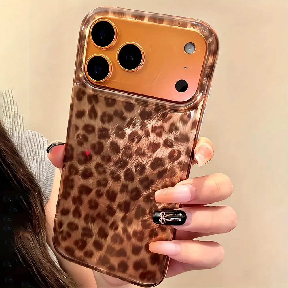 Luxurious Autumn Brown Leopard Print Clear Phone Case For iPhone 17 Pro Max 16 15 14 13 12 11 XS X XR 7 8 Plus 16E 17 Air Cover - Image 5