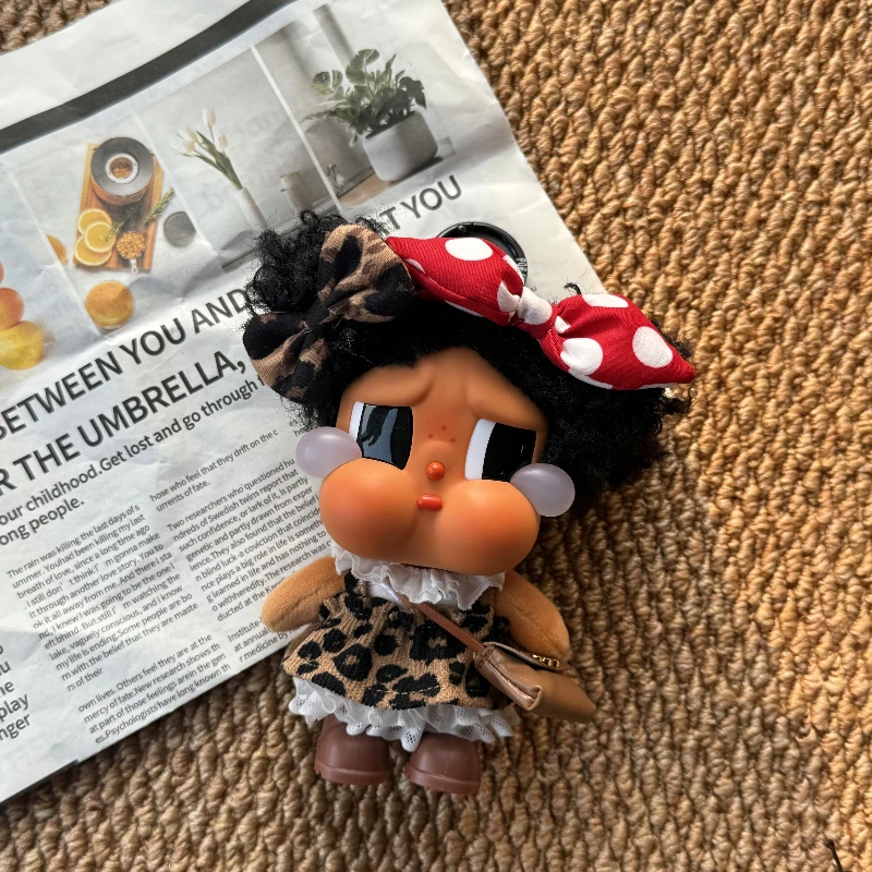 

Наряд для куклы CRYBABY Vacation Mode On: платье и юбка с леопардовым принтом для куклы Labubu 17 см, аксессуары для одежды.